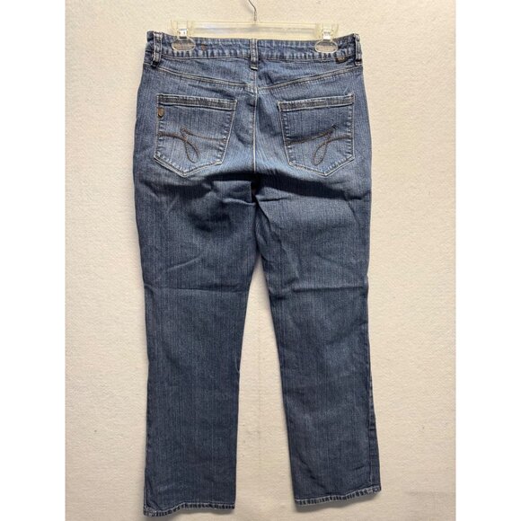 Jag Jeans Mid Rise Boot Leg Denim Womens Size 10 Blue Cotton Blend - Picture 11 of 12